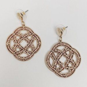 THE LUXE HAVEN Lorrie Gold and Bronze Beaded Earrings